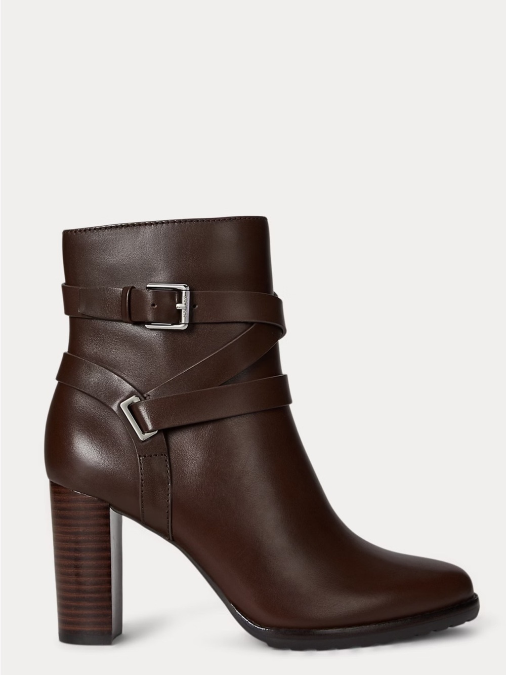 Ralph Lauren Collins Brown Calfskin Leather Boots Size 7 NEW